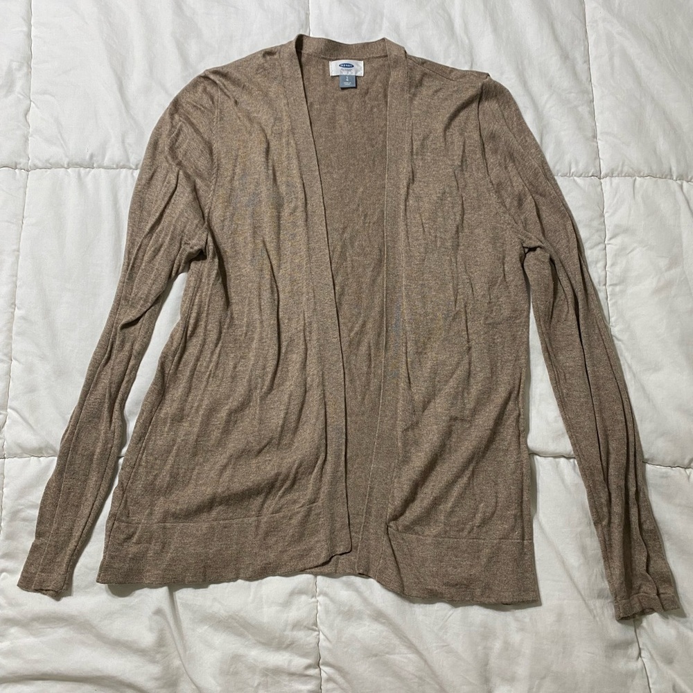 Old Navy Women's Light Brown Cardigan Sweater